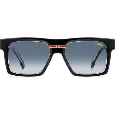 Carrera Eyewear Victory 55mm Gradient Rectangular Sunglasses In Metallic