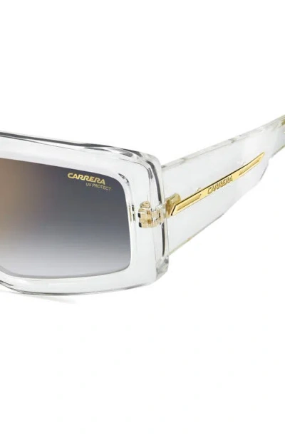Carrera Eyewear Victory 55mm Square Geometric Sunglasses In Crystal Gold/grey Sf Gd Sp