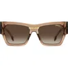 Carrera Eyewear Victory 57mm Gradient Rectangular Sunglasses In Brown