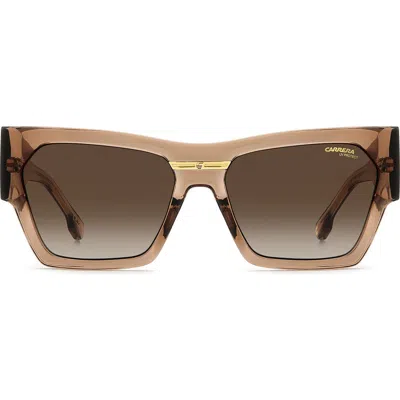 Carrera Eyewear Victory 57mm Gradient Rectangular Sunglasses In Brown