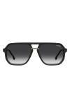 Carrera Eyewear Victory 58mm Gradient Rectangular Sunglasses In Black
