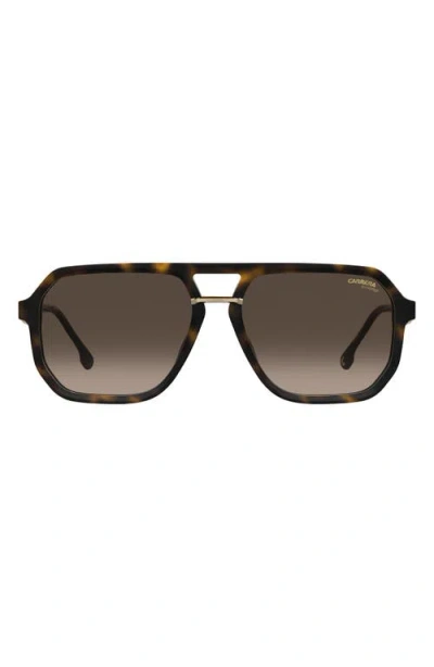Carrera Eyewear Victory 58mm Gradient Rectangular Sunglasses In Brown