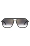 Carrera Eyewear Victory 58mm Gradient Rectangular Sunglasses In Gray