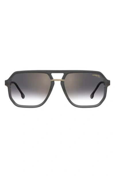 Carrera Eyewear Victory 58mm Gradient Rectangular Sunglasses In Gray