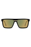 Carrera Eyewear Victory 58mm Rectangular Flat Top Sunglasses