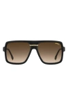 Carrera Eyewear Victory 59mm Gradient Rectangular Flat Top Sunglasses In Multi