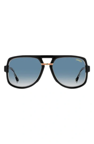 Carrera Eyewear Victory 59mm Gradient Square Geometric Sunglasses In Gray