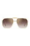 Carrera Eyewear Victory 60mm Square Sunglasses In Gold