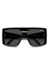 Carrera Eyewear Victory 60mm Square Sunglasses In Black Gold/grey