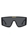Carrera Eyewear Victory C 99mm Rectangular Mask Sunglasses In Black