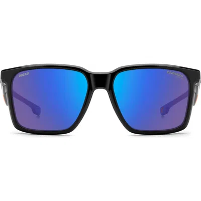 Carrera Eyewear X Ducati 56mm Rectangular Sunglasses In Black