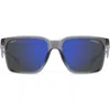 Carrera Eyewear X Ducati 56mm Rectangular Sunglasses In Blue