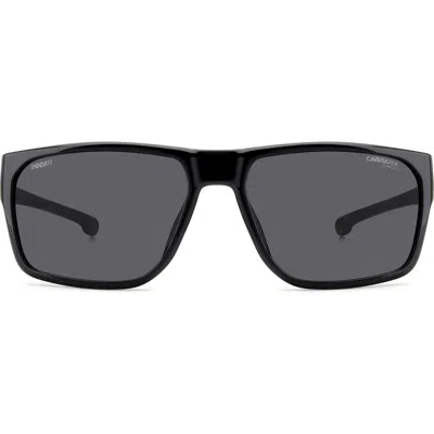 Carrera Eyewear X Ducati 59mm Rectangular Sunglasses In Black/grey