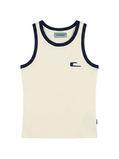 Carrera Ferraz Ribbed-knit Logo-patch Tank Top In White
