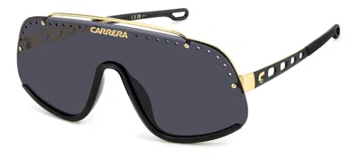 Pre-owned Carrera Flaglab 16 Black Gold/grey 99/1/130 Unisex Sunglasses In Gray