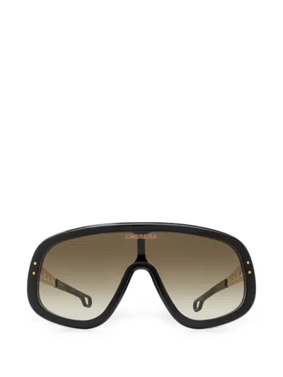 Carrera Flaglab 17 Shield-frame Sunglasses In Black