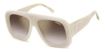 Carrera Flaglab 18 Szj/yk Women's Sunglasses White Size 57 In Red