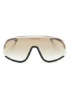 Carrera Flaglab 16 Shield-frame Sunglasses In Gold