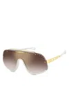 Carrera Flaglab Mask Sunglasses, 100mm In Gold/brown