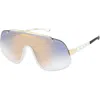 Carrera Flaglab Unisex White Frame Blue Lens Sunglasses 99-01-130 In White