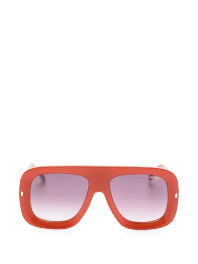 Carrera Flaglab18 Rectangle-frame Sunglasses In Red