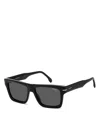 Carrera Men's 54mm Acetate Rectangular Sunglasses In Black/gray Polarized Solid