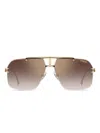 Carrera Geometric-frame Sunglasses In Gold