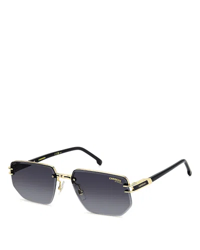 Carrera Geometric Sunglasses, 60mm In Gold/gray Gradient