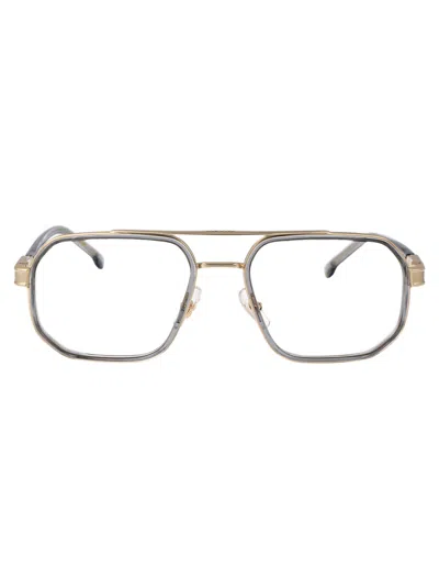 Carrera Gold Metal Glasses In Transparent
