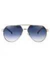 Carrera Gold Metal Sunglasses In Blue