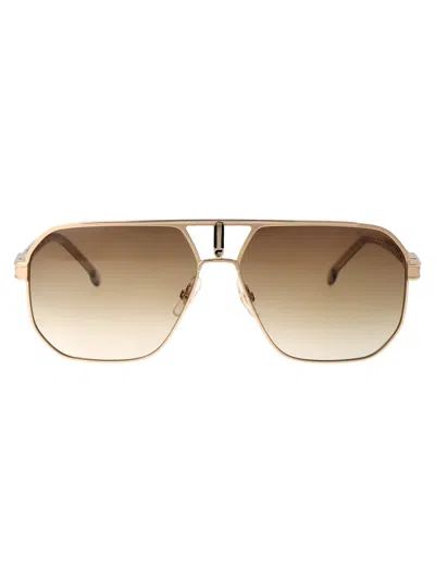 Carrera Gold Metal Sunglasses In Brown