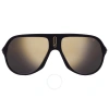 Carrera Grey Gold Mirror Navigator Unisex Sunglasses Safari 65/n 0003/jo 62 In Black / Gold / Grey