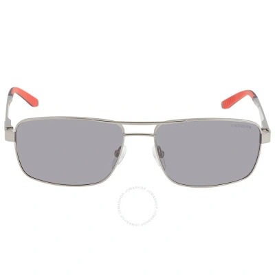 Carrera Gray Flash Silver Rectangular Ladies Sunglasses  8011/s 0r81/dy 58 In Gray / Ruthenium / Silver