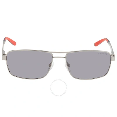 Carrera Gray Flash Silver Rectangular Unisex Sunglasses  8011/s 0r81/dy 58 In Gray / Ruthenium / Silver