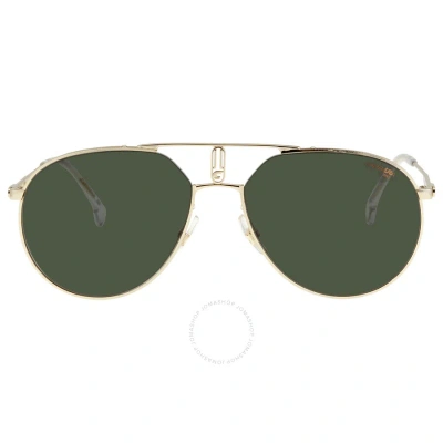 Carrera Green Pilot Unisex Sunglasses  1025/s 0pef/qt 59 In Gold / Green