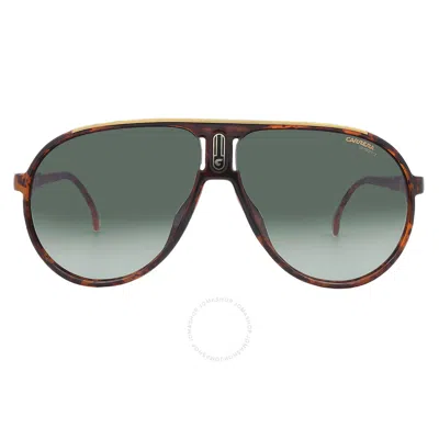 Carrera Green Shaded Pilot Unisex Sunglasses Champion65/n 00uc/9k 62