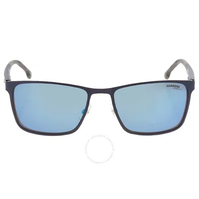 Carrera Grey Blue Mirror Rectangular Men's Sunglasses  8046/s 0pjp/xt 54