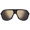 Carrera Grey Gold Mirror Navigator Unisex Sunglasses Safari 65/n 0003/jo 62 In Black