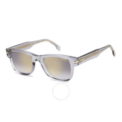 Carrera Grey Gradient Gold Mirror Square Men's Sunglasses  330/s 0kb7/fq 50