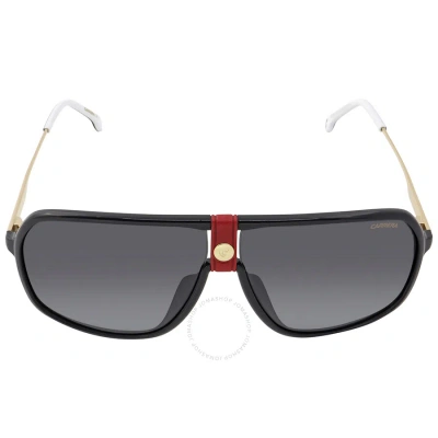 Carrera 1019/s Unisex Pilot Black/gray Shaded 64-10-140 Sunglasses In Black / Grey