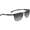 Carrera Grey Gradient Rectangular Men's Sunglasses  4014/gs 0v81/9o 58 In Black