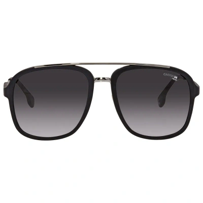 Carrera Grey Gradient Square Unisex Sunglasses  133/s 0t17/9o 57 In Black / Grey / Ruthenium