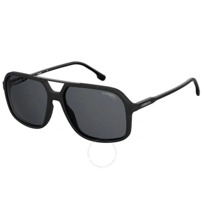 Carrera Grey Navigator Unisex Sunglasses  229/s 0807/ir 59 In Black / Grey