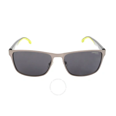 Carrera Grey Rectangular Unisex Sunglasses  2037t/s 0r80/ir 55 In Grey / Ruthenium