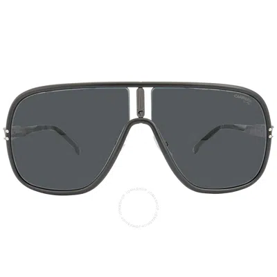 Carrera Grey Rectangular Unisex Sunglasses Flaglab 11 0003/ir 64 In Black / Grey