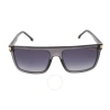 CARRERA CARRERA GREY SHADED BROWLINE UNISEX SUNGLASSES CARRERA 1048/S 0KB7/9O 58