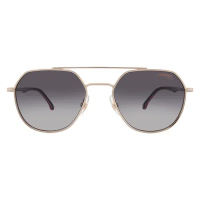 Carrera Grey Shaded Hexagonal Unisex Sunglasses  303/s 0w97/9o 53 In Gold
