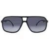 Carrera Grey Shaded Navigator Men's Sunglasses  8035/s 0807/9o 61 In Black