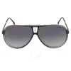 Carrera Grey Shaded Pilot Men's Sunglasses  1050/s 080s/9o 63 In Grey