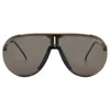 Carrera Grey Shaded Pilot Unisex Sunglasses Superchampion 02m2/2k 99 In Gray